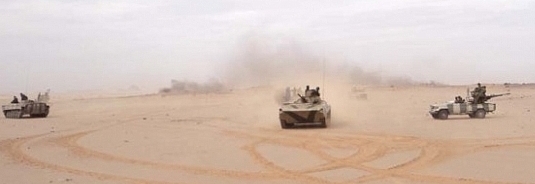 جيش التحرير الشعبي الصحراوي يجري مناورة عسكرية بالقطاع الشمالي