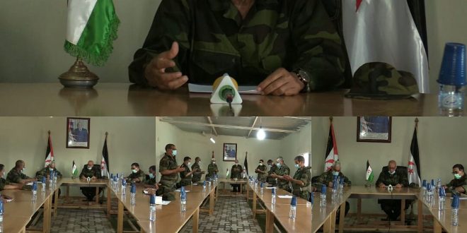 الرئيس ابراهيم غالي يترأس اجتماعا لهيئة الأركان العامة لجيش التحرير الشعبي الصحراوي