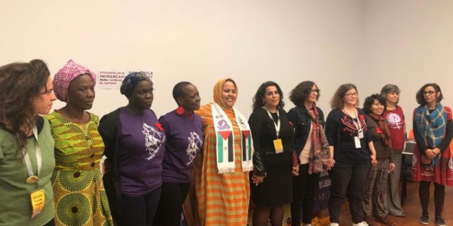 الإتحاد الوطني للمرأة الصحراوية يشارك في الملتقى الحادي عشر للمسيرة الدولية للنساء