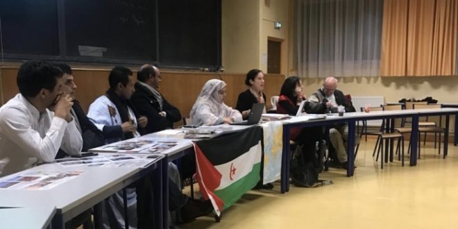 الوفد الصحراوي المشارك في فعاليات المهرجان الدولي للتضامن ينشط محاضرة في جامعة نانسي الفرنسية