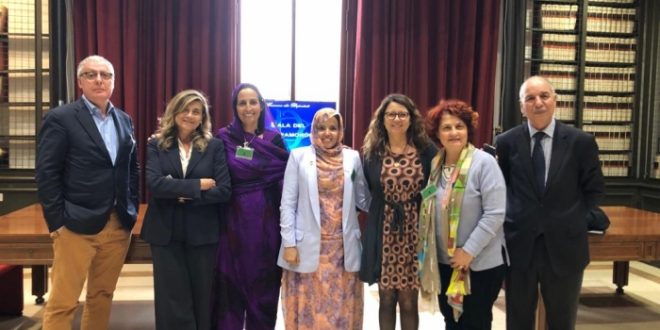الامينة العامة لاتحاد النساء تستعرض بايطاليا واقع حقوق الإنسان وكفاح المرأة الصحراوية